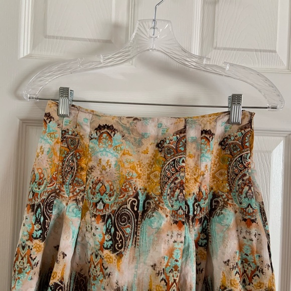 Fundamental Things Multi Print Linen Blend Skirt size 6 - Picture 5 of 8